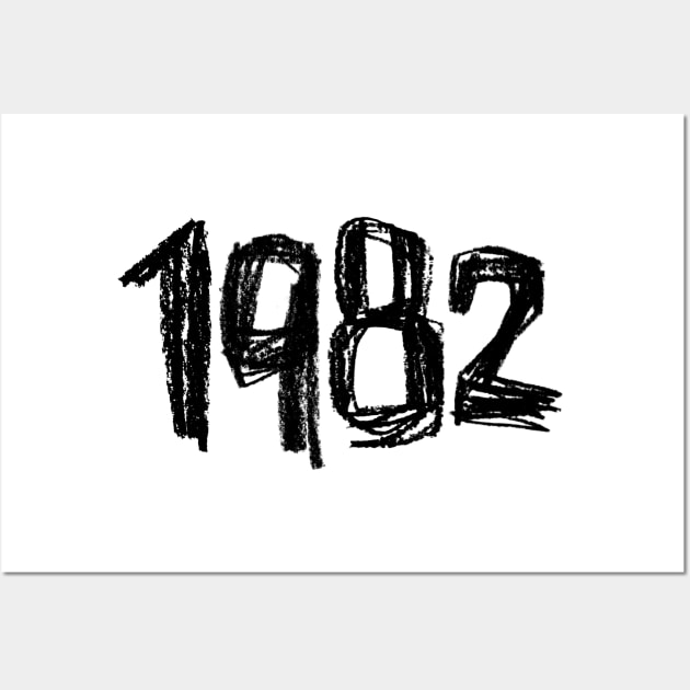 1982 Birthday, Born in 1982 Wall Art by badlydrawnbabe